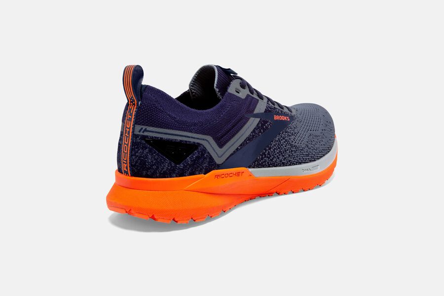 Brooks Ricochet 3 Road Loopschoenen Heren - Grijs/Oranje - 021759BVM